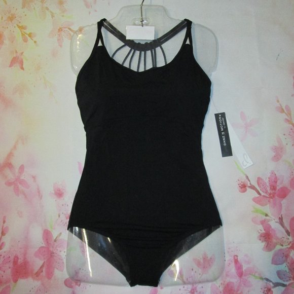 Leotard New Women's MA or XL Dance Ballet Jazz Costume Black DanzNMotion - Picture 1 of 8